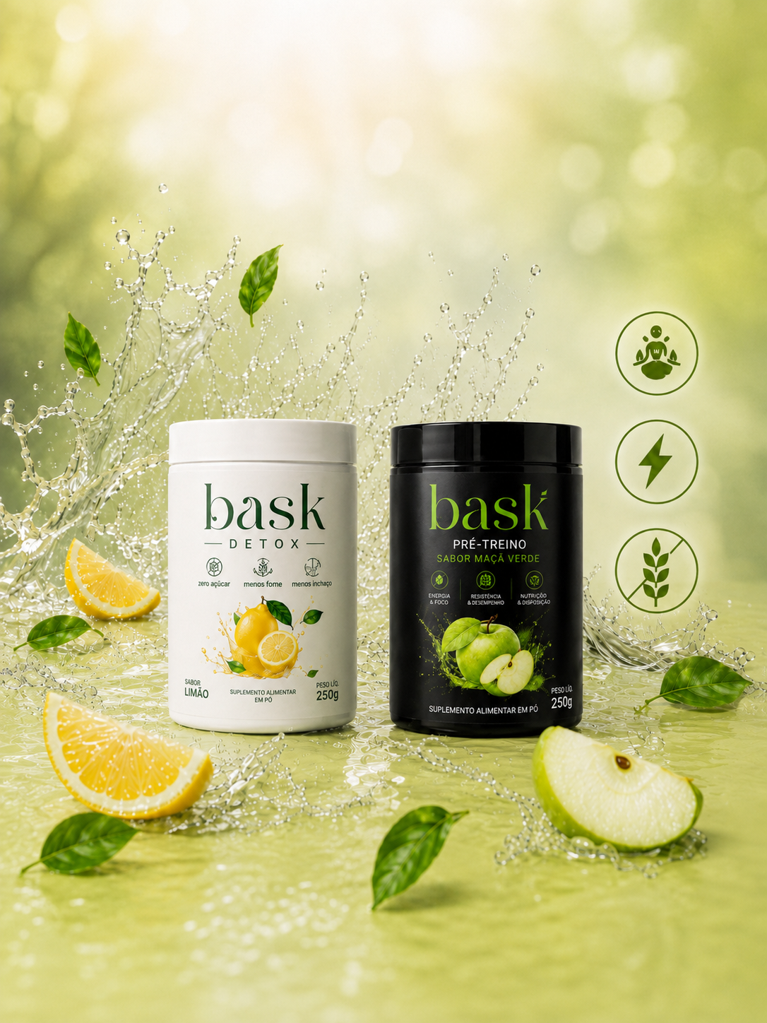 Combo Bask Detox e Bask Pré-Treino